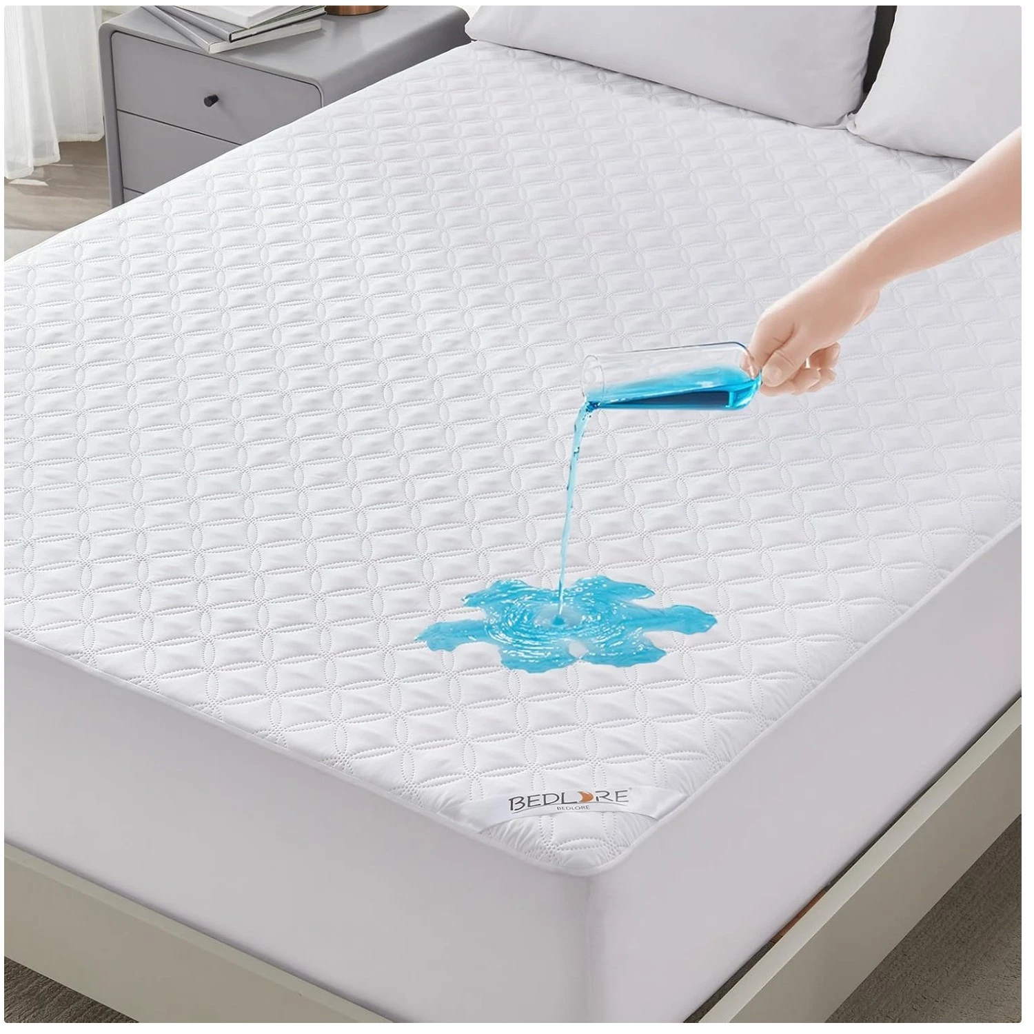 Noiseless Mattress Pad, Deep Pocket King Size Mattress Cover