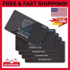 5 Pack RFID Blocking Card Protects Entire Wallet, NFC Debit Credit Cards New