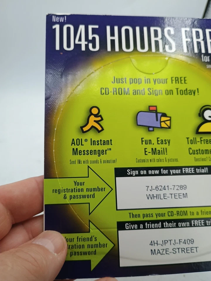 America Online 3.0 Installation Kit (1997) New and Sealed, Writing on the Back - Image 2 of 4