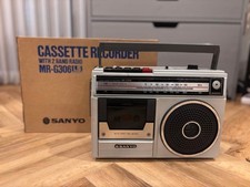 SANYO MR-G306 Portable Cassette Player Radio FM 108MHz Wide Band Boxed JPN