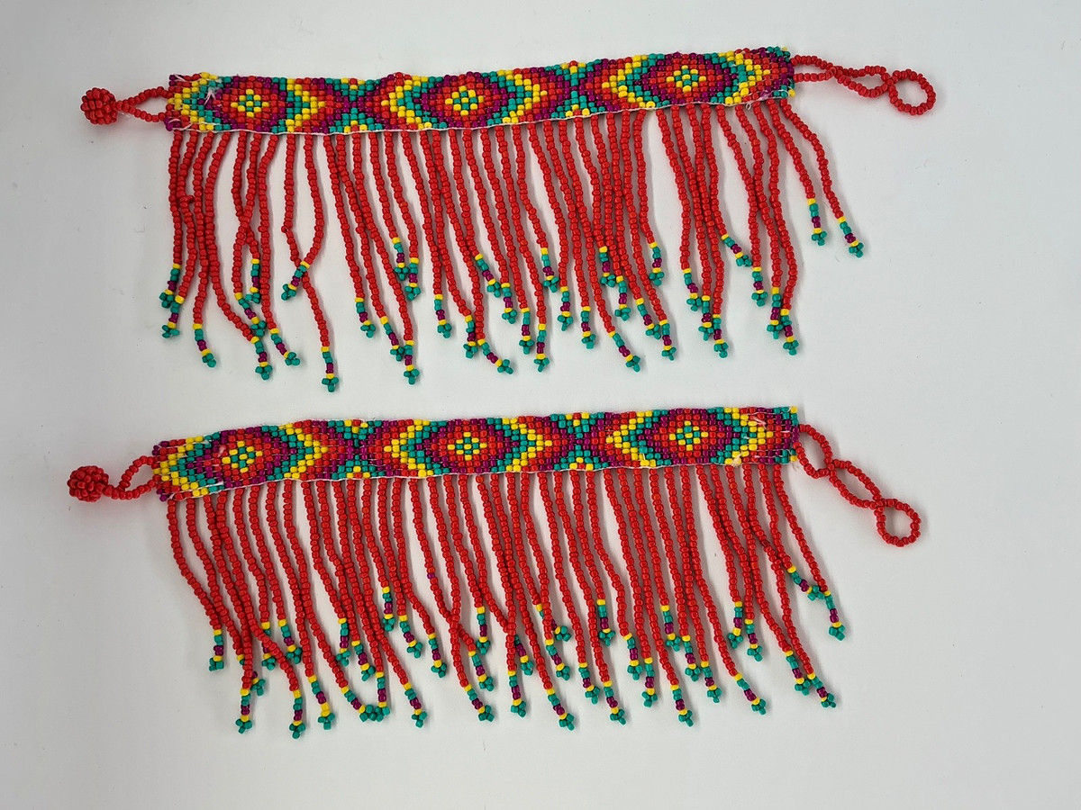 Ethnic Glass Seed Jewelry Sets in Red & Multicolor