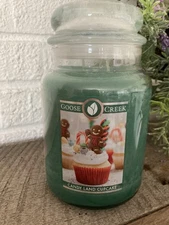 Goose Creek candles “Candy land cupcake” Christmas 24oz  jar Retired/rare 