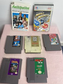 NINTENDO NES GAME LOT of 7 Games ZELDA Bubble Bobble Tested Working Loose Box