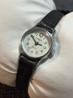 Vintage Timex Q Silver Tone Women’s Watch Ladies 19mm Wristwatch New Bat