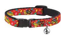 NEW FRUITY PEBBLES CAT COLLAR PREMIUM BREAKAWAY w/ BELL THE FLINTSTONES LICENSED