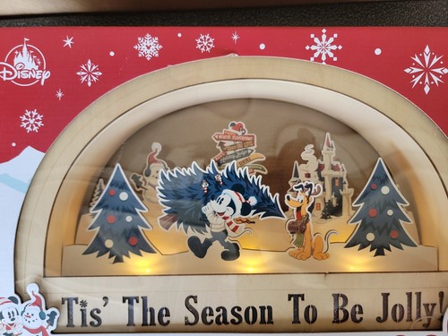 Mickey Mouse Friends Holiday Weihnachten Holz Leuchtfigur Neu Tis Season - Bild 2 von 5