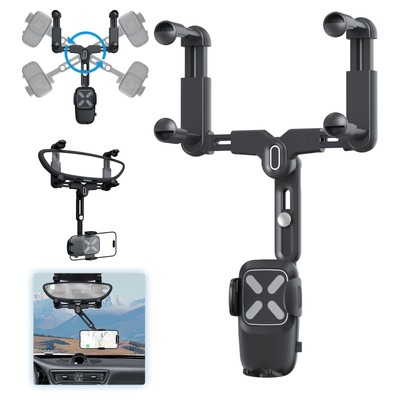 Rearview Mirror Phone Holder for Car - Multifunctional 360 Rotatable Rear Vie...