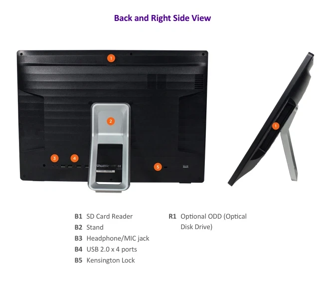 Pantalla Táctil 19.5" AIO i3-10110U 8GB RAM 128GB SSD W11P Batería Interna Respaldo  Foto 3 de 4