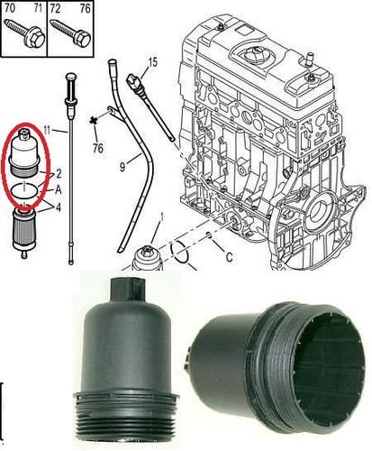 Ölfiltergehäuse Deckel Peugeot 106 206 306 307 Partner Citroen C2 C3 1103J5