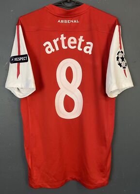 MEN'S UEFA FC ARSENAL 2011/2012 MIKEL ARTETA SOCCER FOOTBALL SHIRT