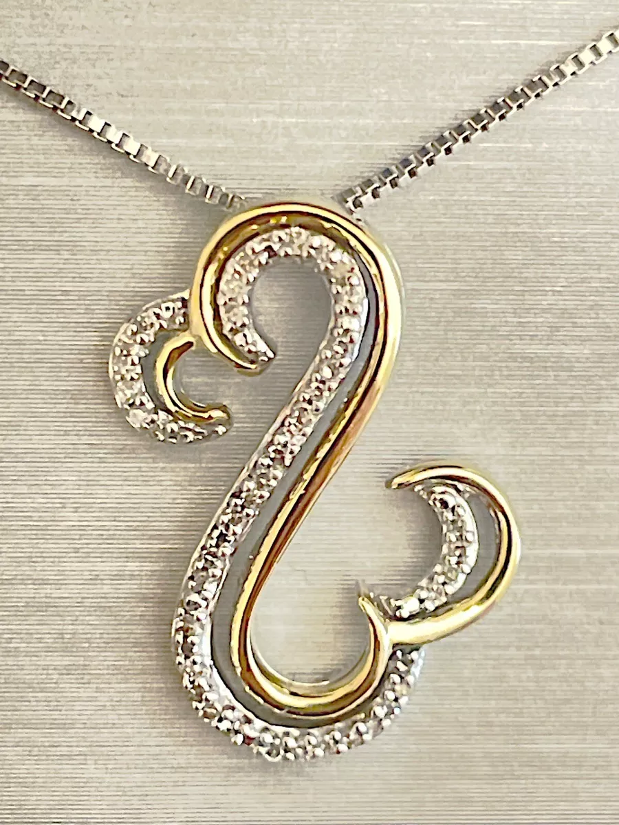 Jane Seymour Open Hearts 1 10ct Diamond 10K YG SS Double Hearts
