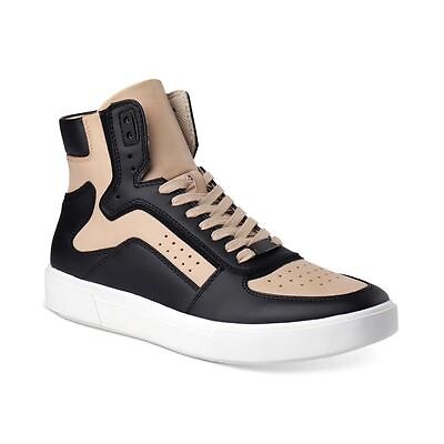INC Men's High Top Sneakers Keanu Black/Tan Sz 9.5M