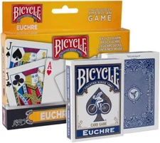 2 Deck Set Bicycle EUCHRE Playing Cards Discount Cheap Blue Racer Back