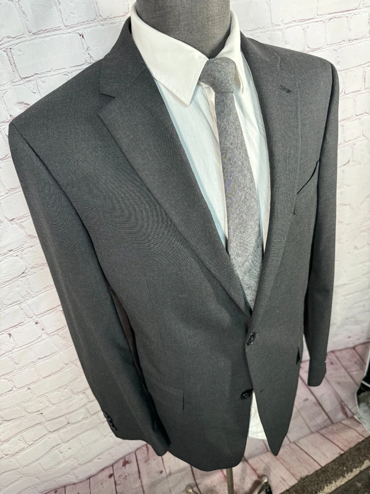 IZOD Para Hombres Negro Carbón ELASTIZADO AJUSTE ATLÉTICO Traje Blazer Abrigo Deportivo Chaqueta 42R Foto 3 de 4