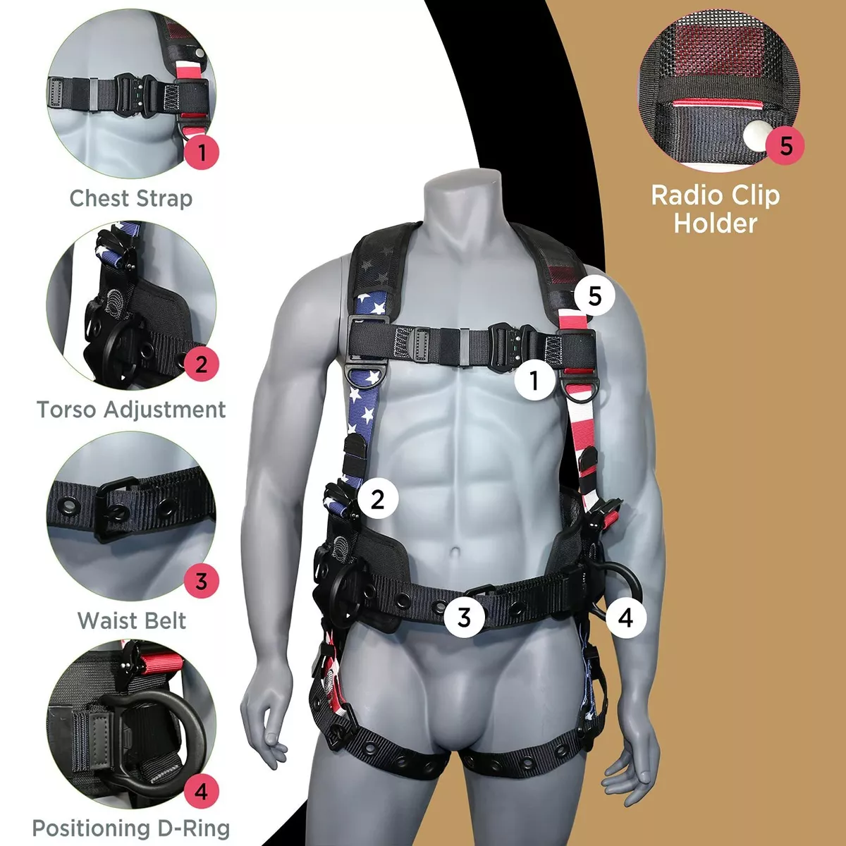 AFP Yellow Demon Fall Protection Comfort Harness / Safety Harness