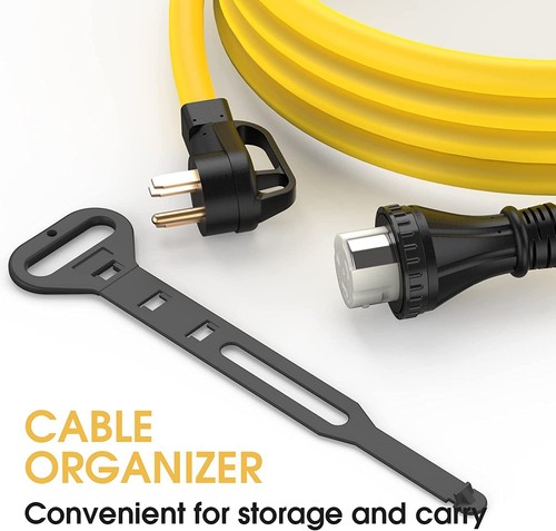 Cable de extensión de alimentación generador RV 50A 25 FT 14-50P/SS2-50R 6/3 + 8/1 AWG cámper - Imagen 4 de 7