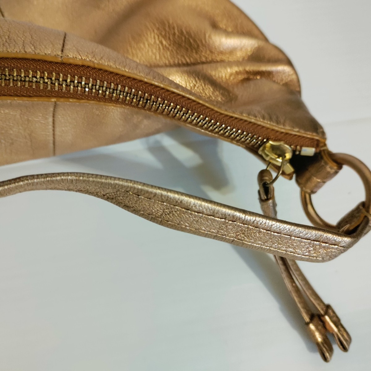 Coach Ali Leather Top Handle Rose Metallic Gold Hobo Hand Coach Ali Leather Top Handle Rose Metallic Gold Hobo Hand