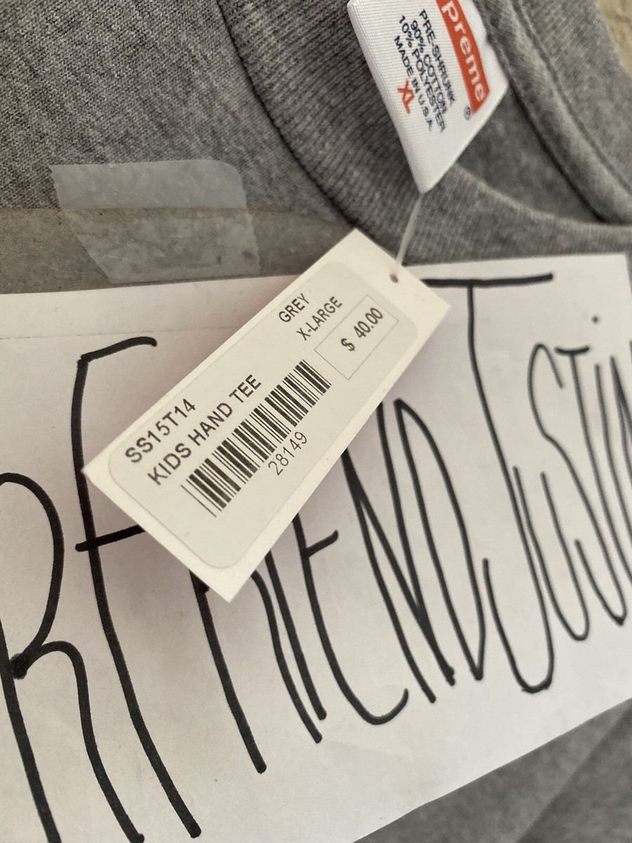 Supreme x Kids SS15 Make Out Tee 黒 (ステッカー付き) Supreme x Comme Des Garcons Shirt Split Box Logo Tee BLK/WHT