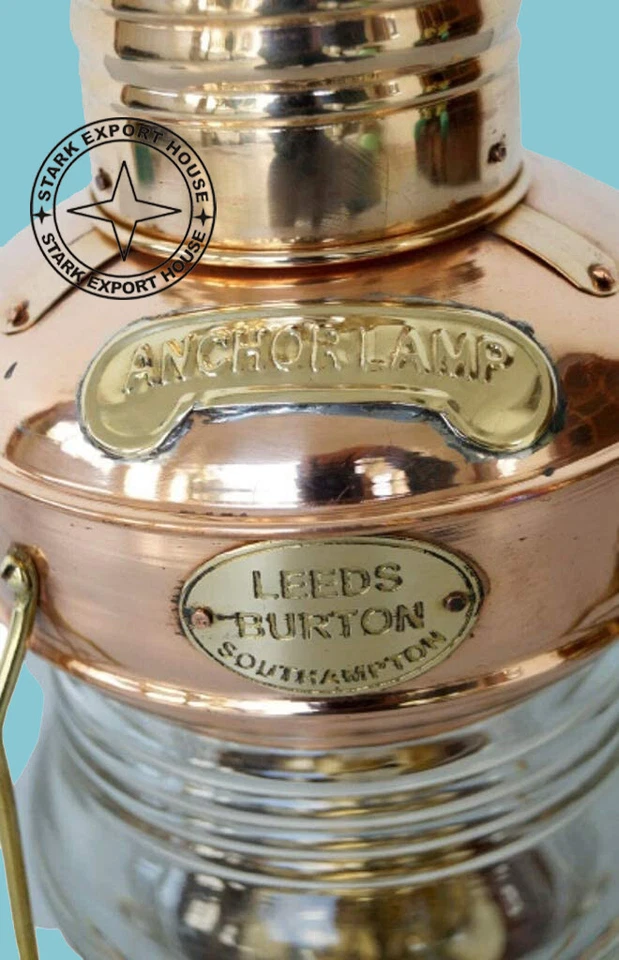 Lámpara de mesa y colgante de cobre lámpara de aceite de vidrio decoración del hogar 14 pulgadas mejor regalo Foto 2 de 4