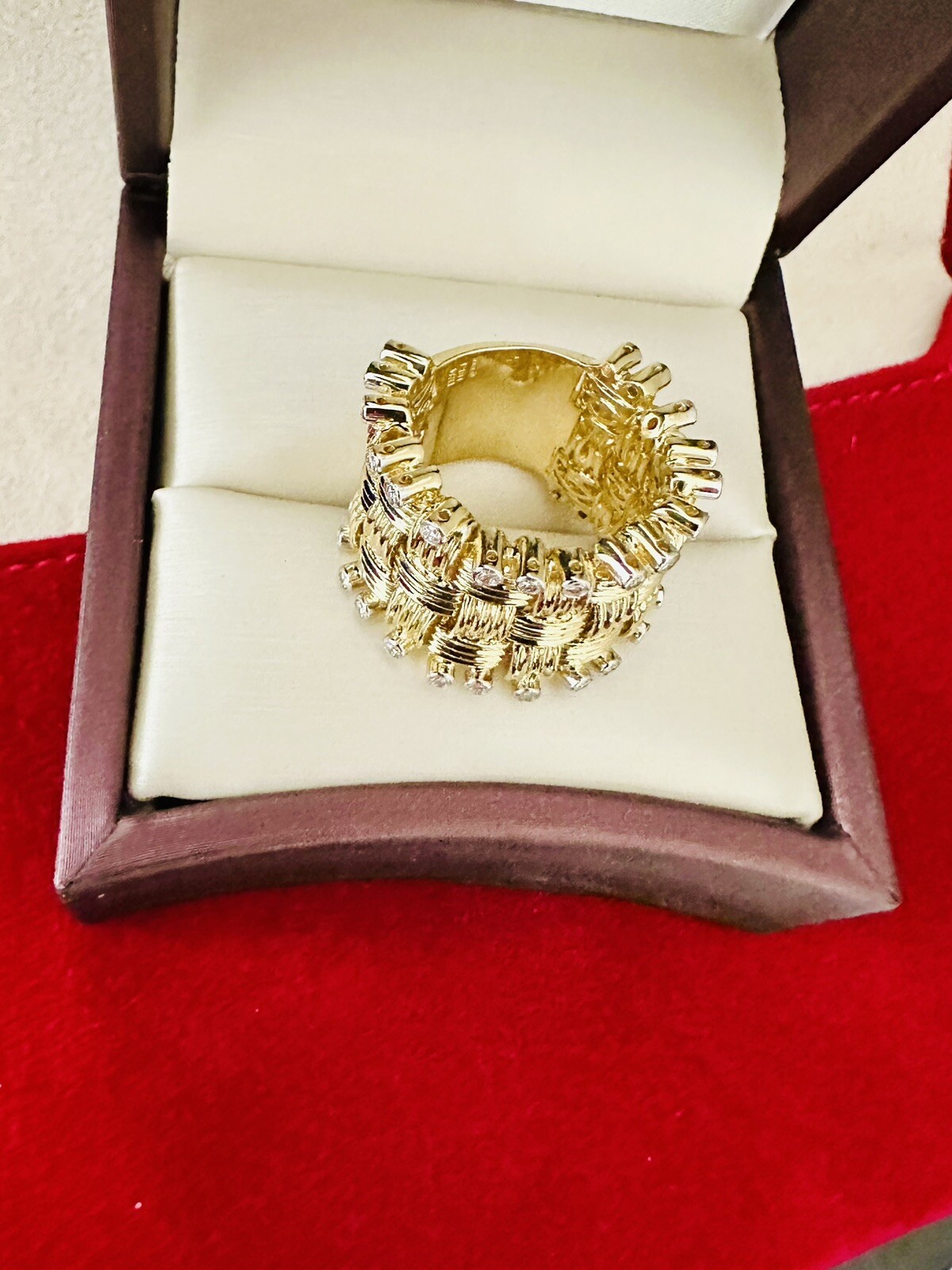 Ladies 18k Yellow Gold Roberto Coin Appassionata Diamond Ring ~ Size 6 - Image 3