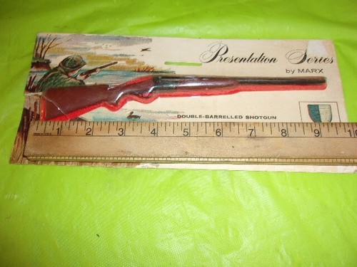 VINTAGE MARX "PRESENTATION SERIES" TOY DOUBLE BARREL SHOTGUN IN ORIGNAL PACKAGE! - Picture 4 of 5