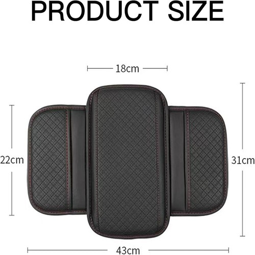 Car Armrest Cushion Cover Center Console Box Pad Mat with Pocket for Honda - Picture 2 of 15