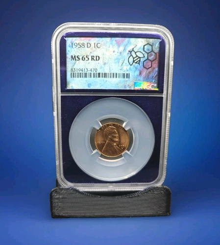 NGC Purple Core 1958-D Lincoln Penny MS65 RD Red 1C Wheat Cent MS 65 US Mint WOW