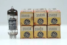 6 Vintage General Electric 35HB8 Magnoval Triode Beam Power  Radio/TV Audio Vacu