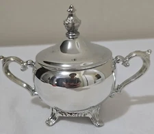 International Silver Company Silver Plated Footed Sugar Bowl,Never used 