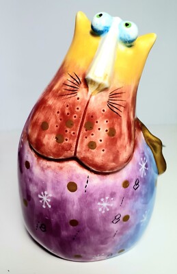 Katze Sparschwein Joy Cats Kollektion von Designworks Studio handbemalt bunt
