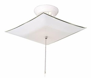 Design House 517805 2 Light Ceiling Mount Light Fixture With Pull