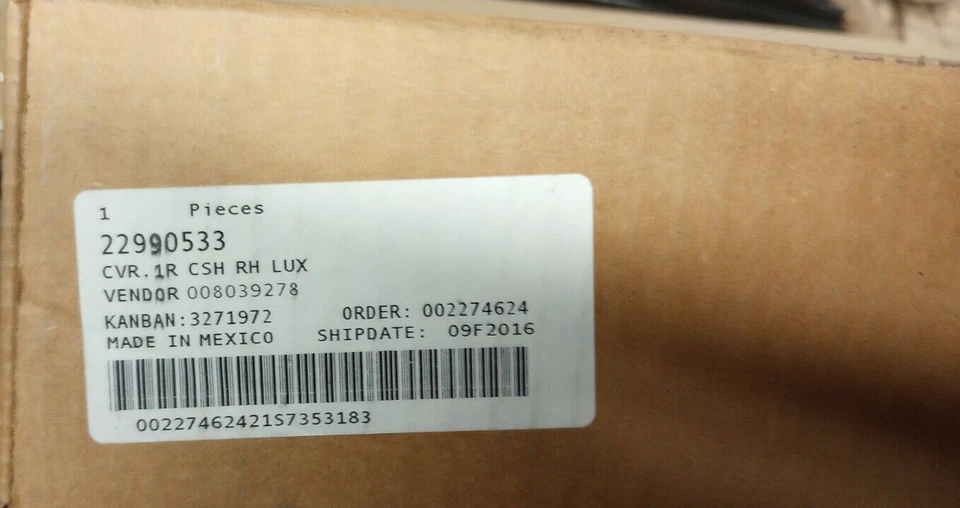 OEM GM 2013-16 Cadillac ATS RH Front Seat Lower Cover Jet Black 22990533 * - Изображение 4 из 4