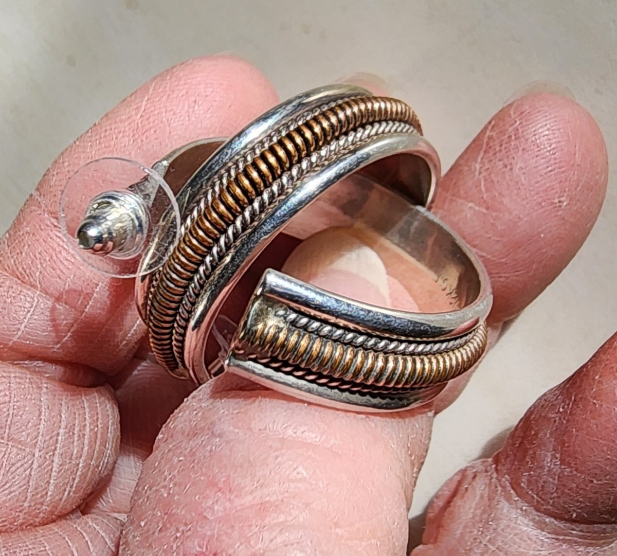 Grand Native American Navajo Agate Sterling Silver Huge Ring Grand Native American Navajo Agate Sterling Silver Huge Ring