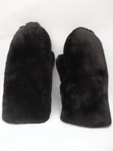 BRAND NEW BLACK SHEARED BEAVER DOUBLE SIDED FUR MITTENS en ligne MITTS MEN MAN SIZE ALL