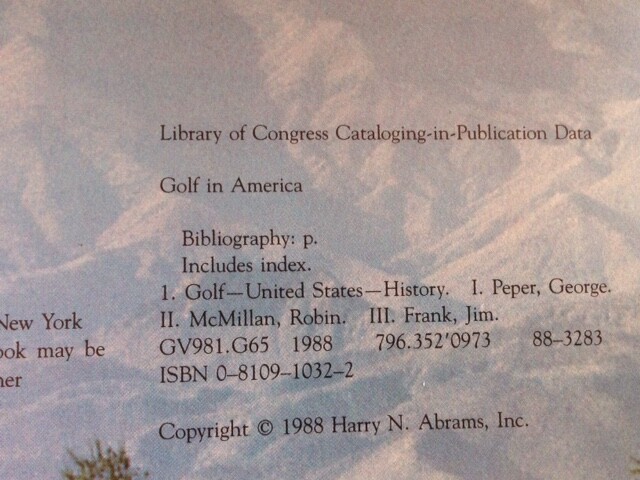 Golf in America : The First One Hundred Years (1988, Hardcover ...