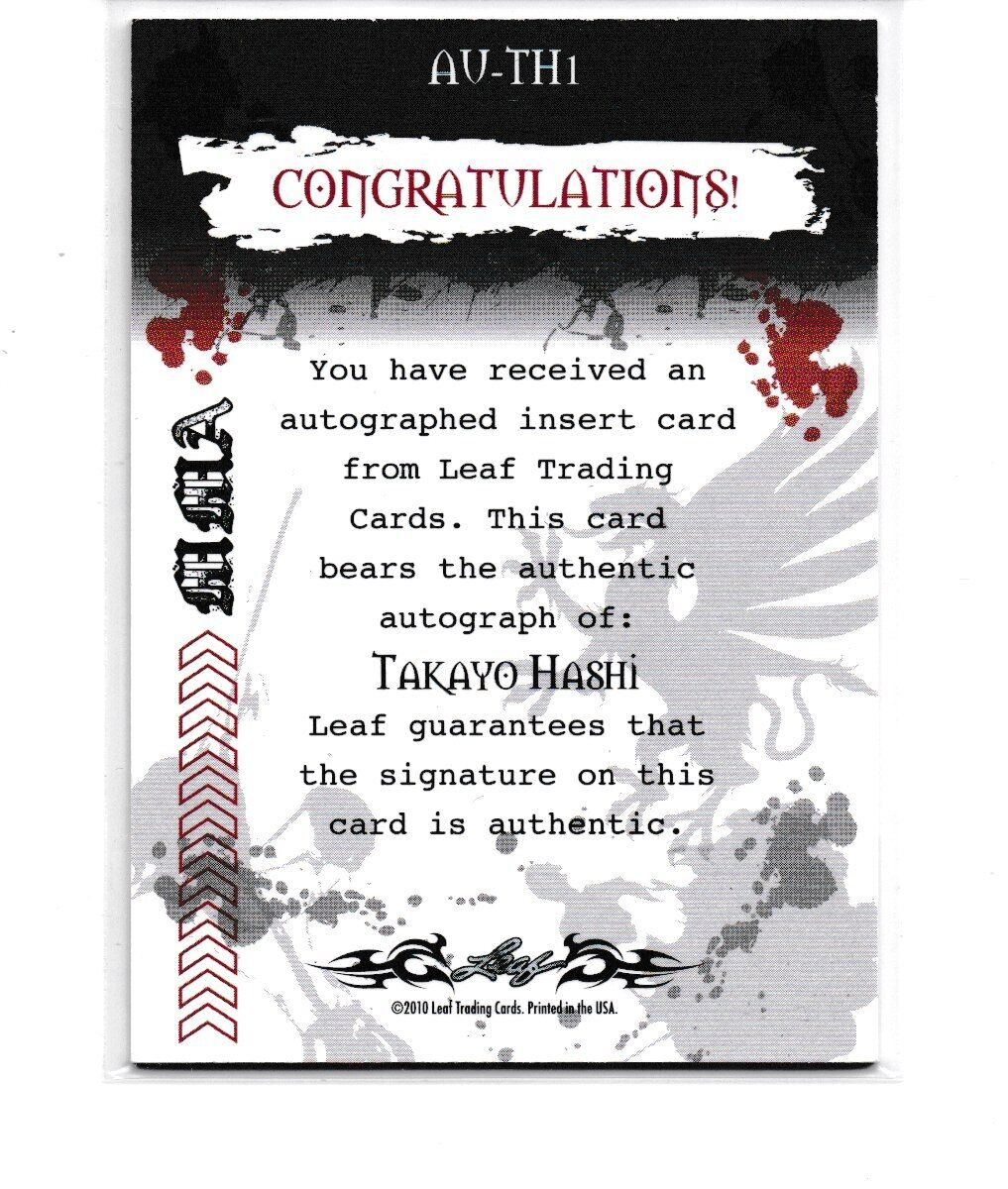 Takayo Hashi 2010 Leaf MMA Red Autograph Card # AUTH1 UFC Takayo Hashi 2010 Leaf MMA Red Autograph Card # AUTH1 UFC