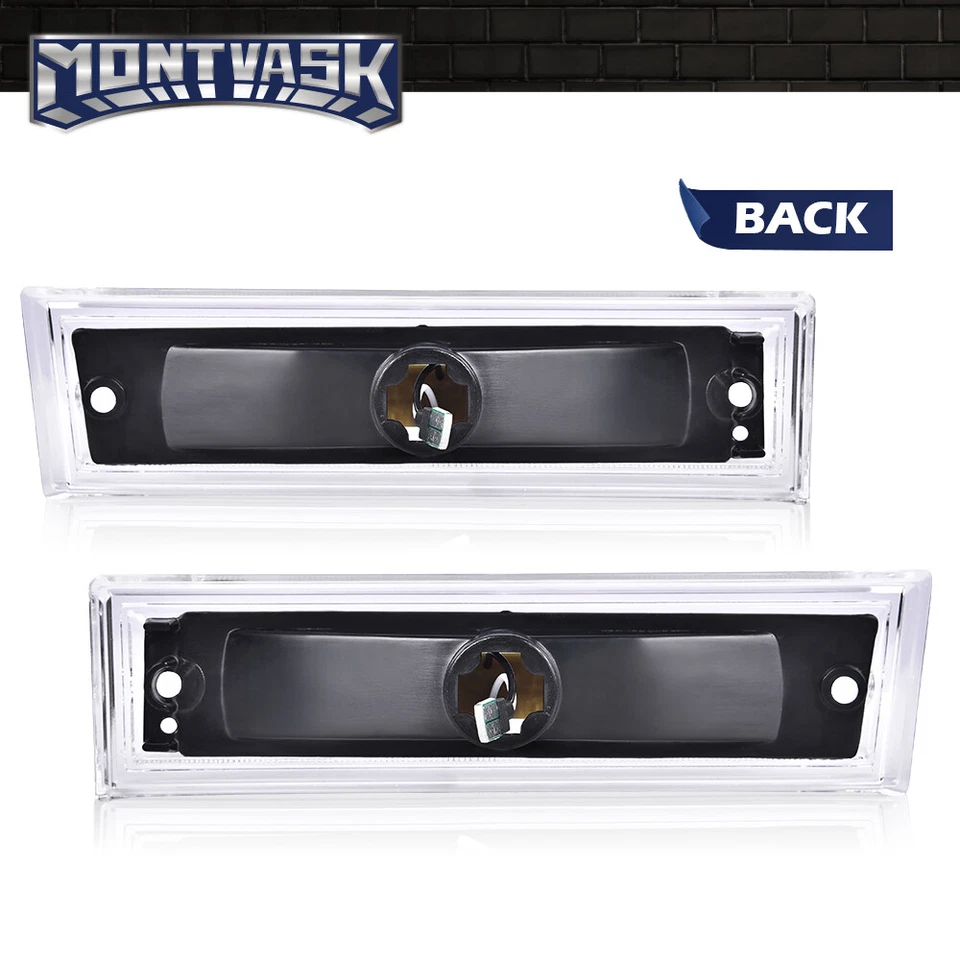 Fit For 1981-1991 C10/C20/C30 GMC Clear Lens Amber LED Front Side Marker Light - Image 3 of 4