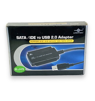 Vantec SATA/IDE to USB 2.0 Adapter CB-ISATAU2 NEW Sealed