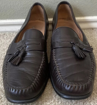 BALLY Leather loafers Tassel Brown Size 10D Sanzio Made In  display picture 2