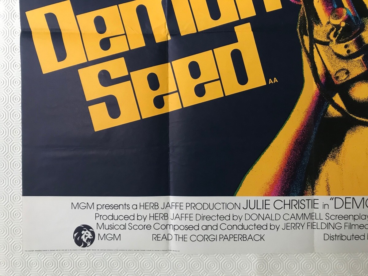 Demon Seed Original 1977 Quad Poster Donald Cammell Julie Christie