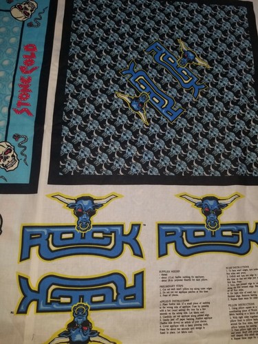 WWF THE ROCK STONE COLD STEVE AUSTIN WRESTLING COTTON PANEL FABRIC 1 YARD - Picture 3 of 4