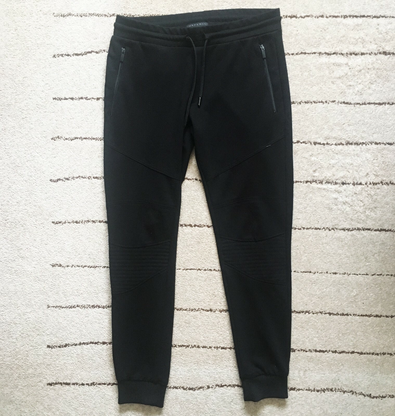 ZARA Man Slim Fit Black Jogger Pants - Size L | eBay