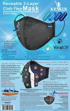 😷 2 x Face Mask Washable Reusable - Polygiene fabric ships from CANADA😷