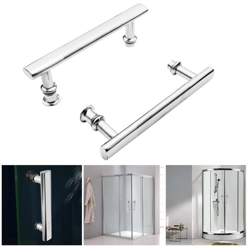 Chic For Shower Door Handle 145mm Hole Centres Silver Color 220mm Size