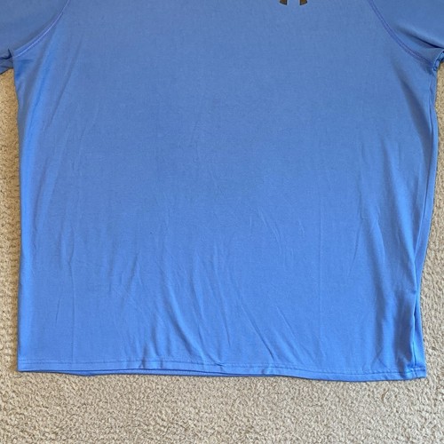 Under Armour Mens Shirt XL Heatgear Crew Neck Blue Casual Athleisure Adult - Picture 2 of 18