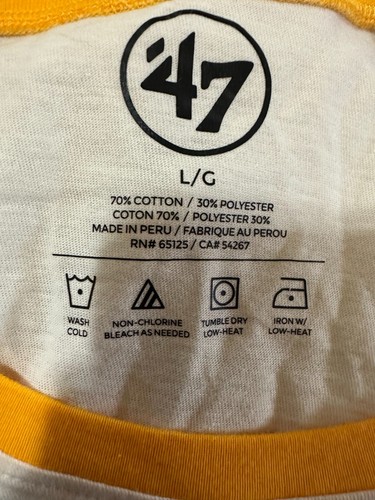 NWT Los Angeles Lakers Women's White Purple LS Shirt Large MSRP $39.99 47 - Picture 2 of 4