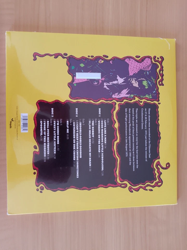 TEN YEARS AFTER LIVE AT THE FILLMORE EAST 1970 3 x LP BRAND NEW SEALED - Image 2 of 2