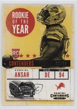 2013 Panini Contenders Rookie of the Year Gold 8/99 Ezekiel Ansah #17 z7j
