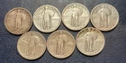 1917-D T-1, 1917 T-2 1917-D T-2, 1917-S T-2, 1919-S, 1920-D & 1924-D QUARTERS