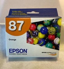 Genuine Epson 87 T087920 Orange Ink Cartridge Stylus R1900 Exp 07/2012